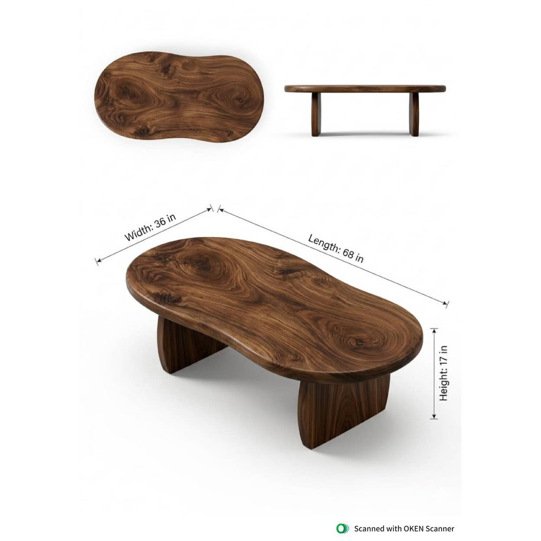Pebble Wood Coffee Table
