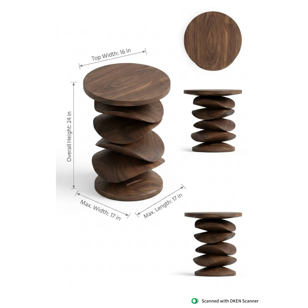 Twist Tower Side Table